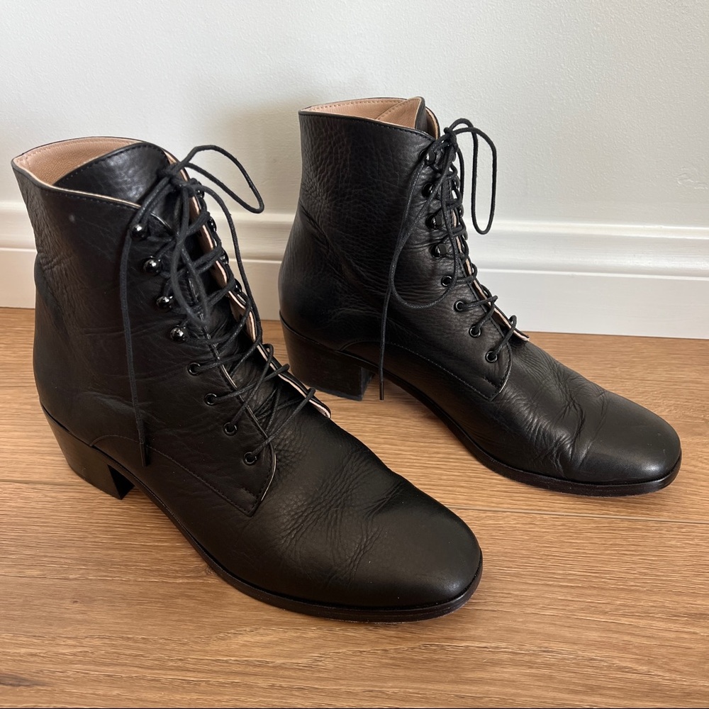 Christy Dawn Boots - The Dawn Boot - Womens 11 - Black Leather Lace Up